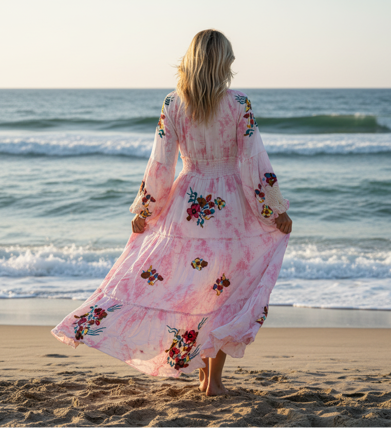 Maxi Kleid Gipsy Queen Rosè