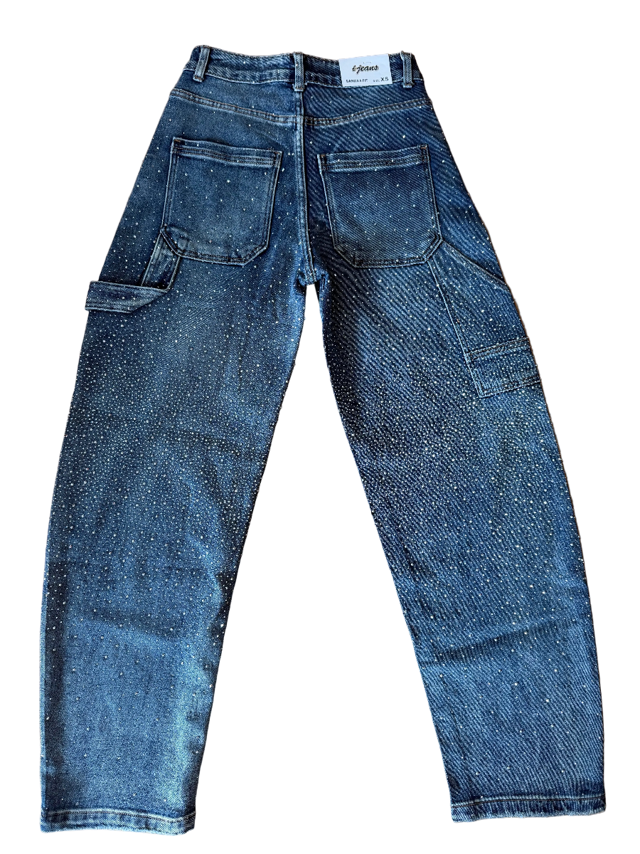 Banana Worker Jeans mit Glitzer