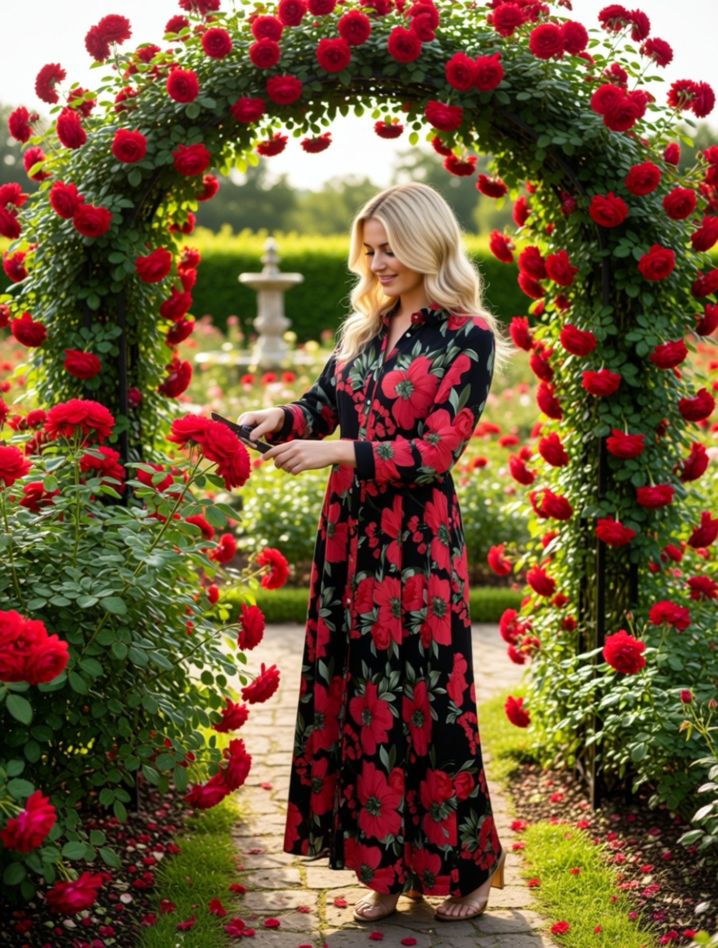 Kleid mit Rosen