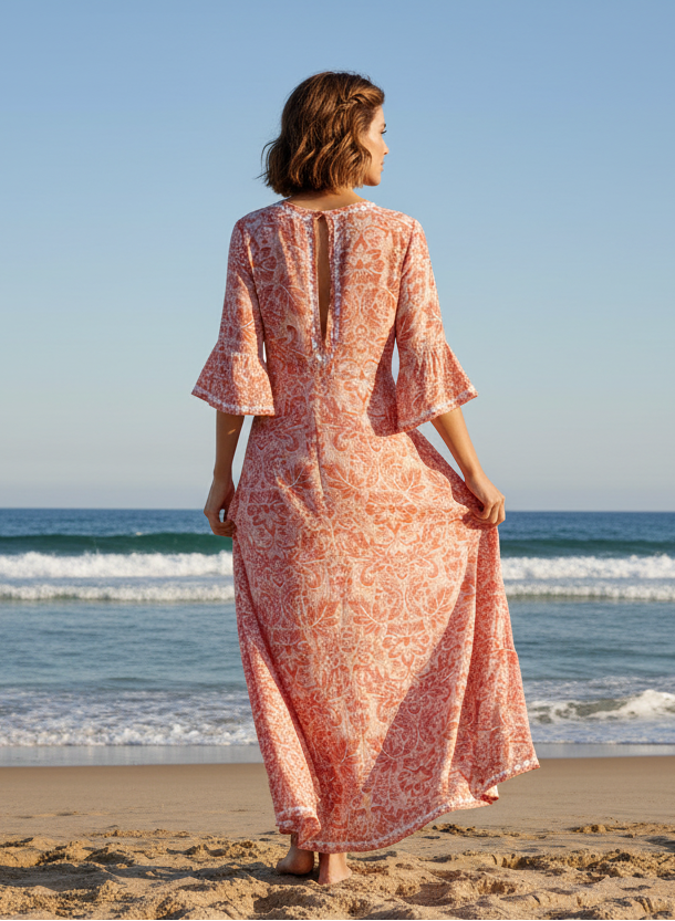 Hippy Chick Jasmine Maxi Kleid blush