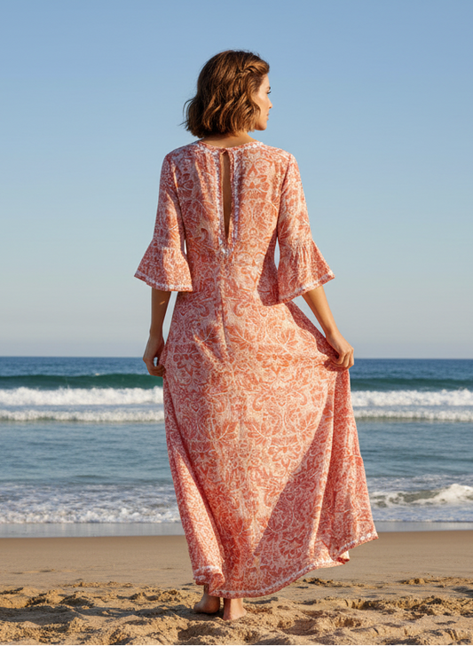 Hippy Chick Jasmine Maxi Kleid blush