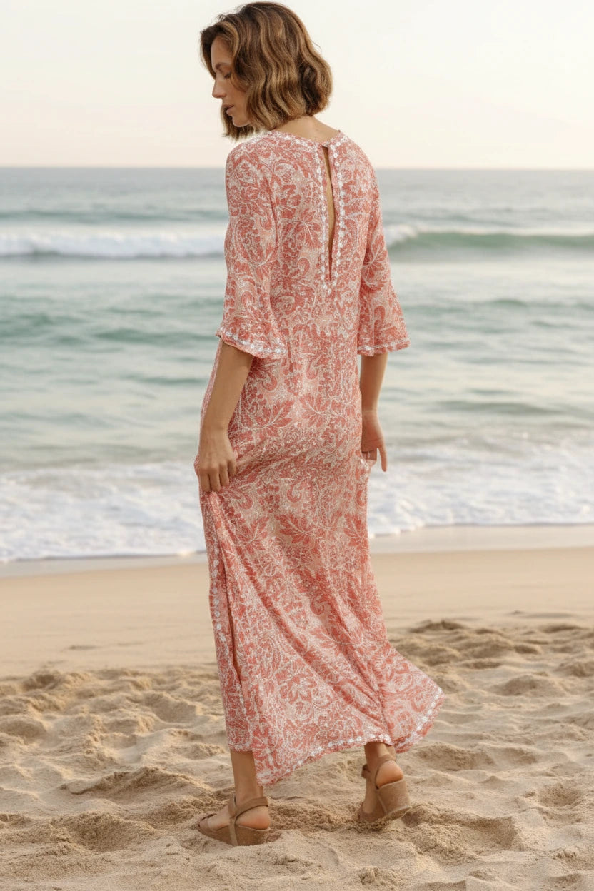 Hippy Chick Jasmine Maxi Kleid blush