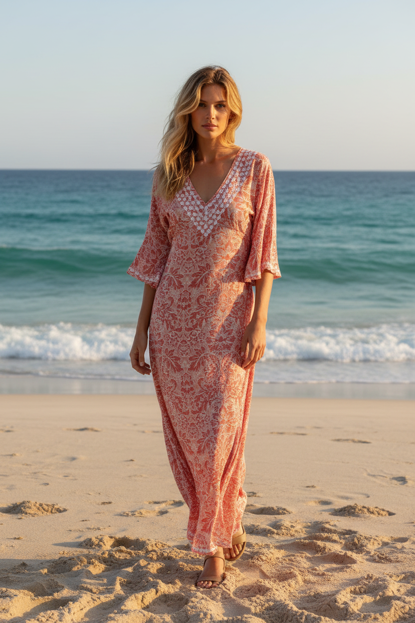 Hippy Chick Jasmine Maxi Kleid blush