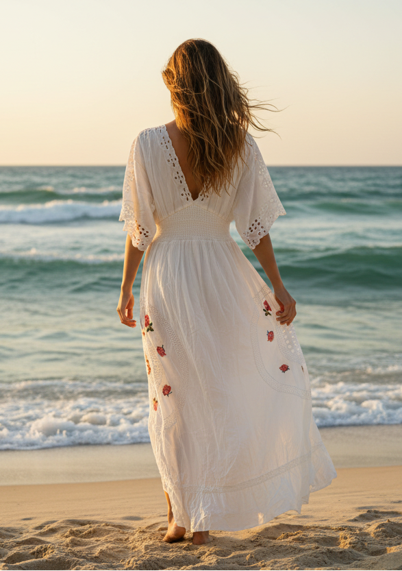 Maxi Kleid Gipsy Queen White