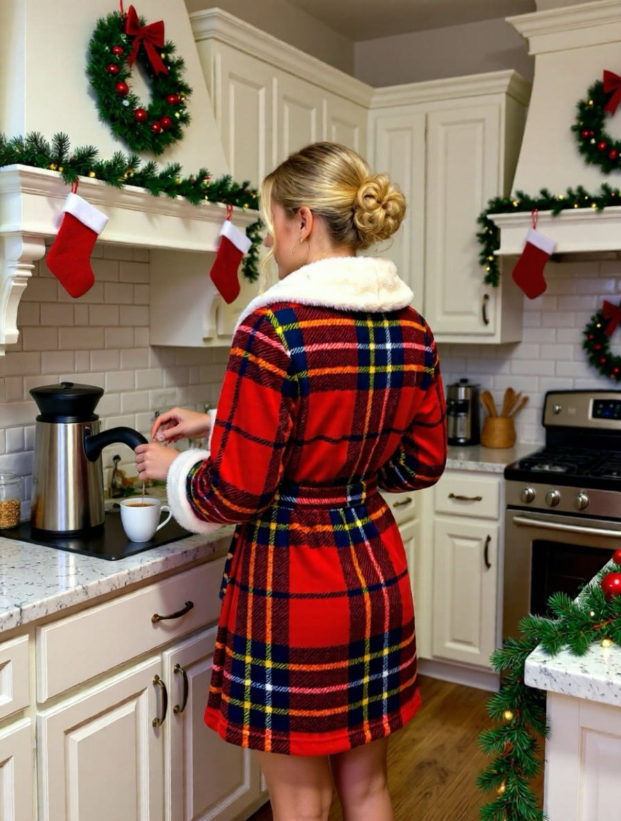 Hausmantel Tartan
