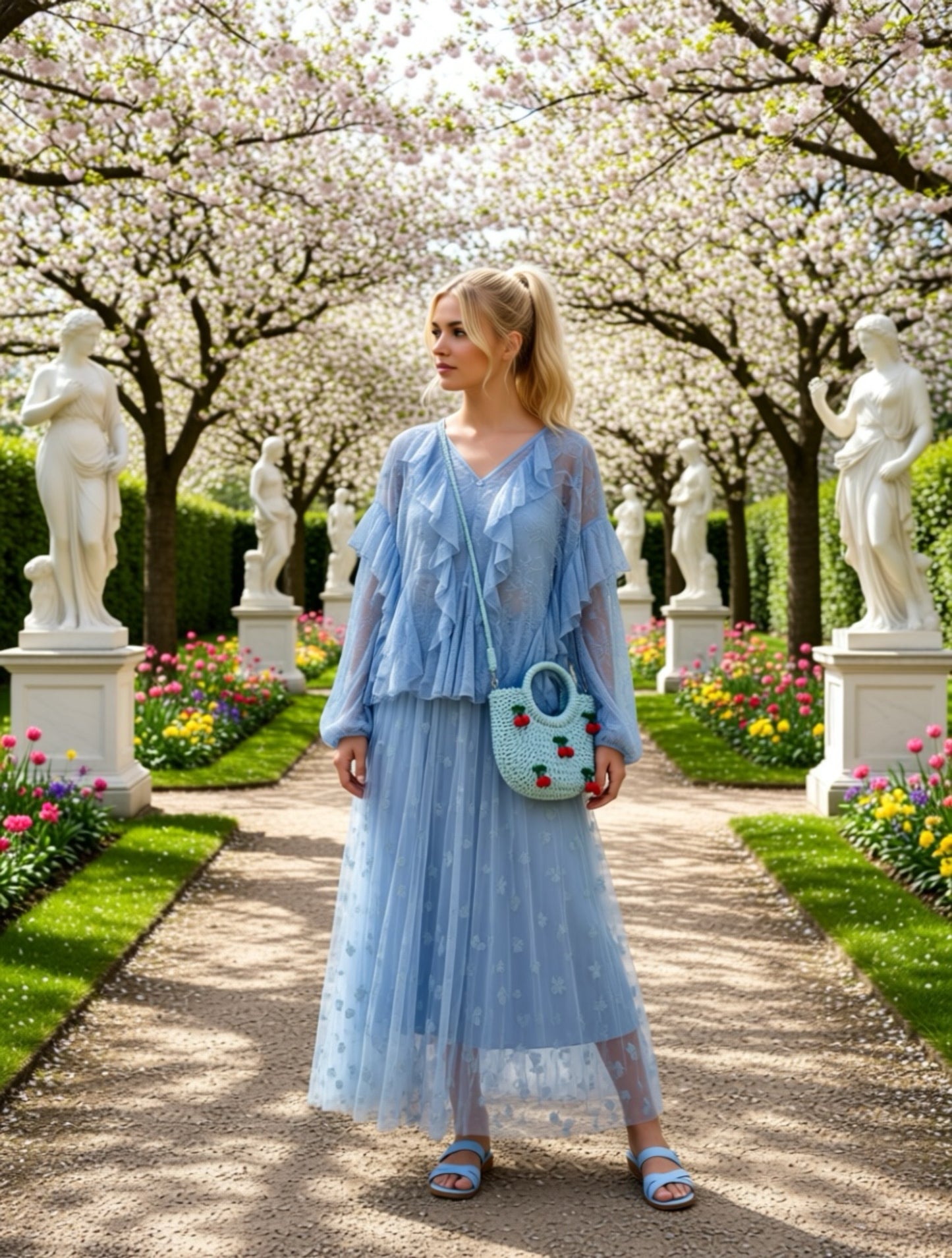 Bluse Himmelblau