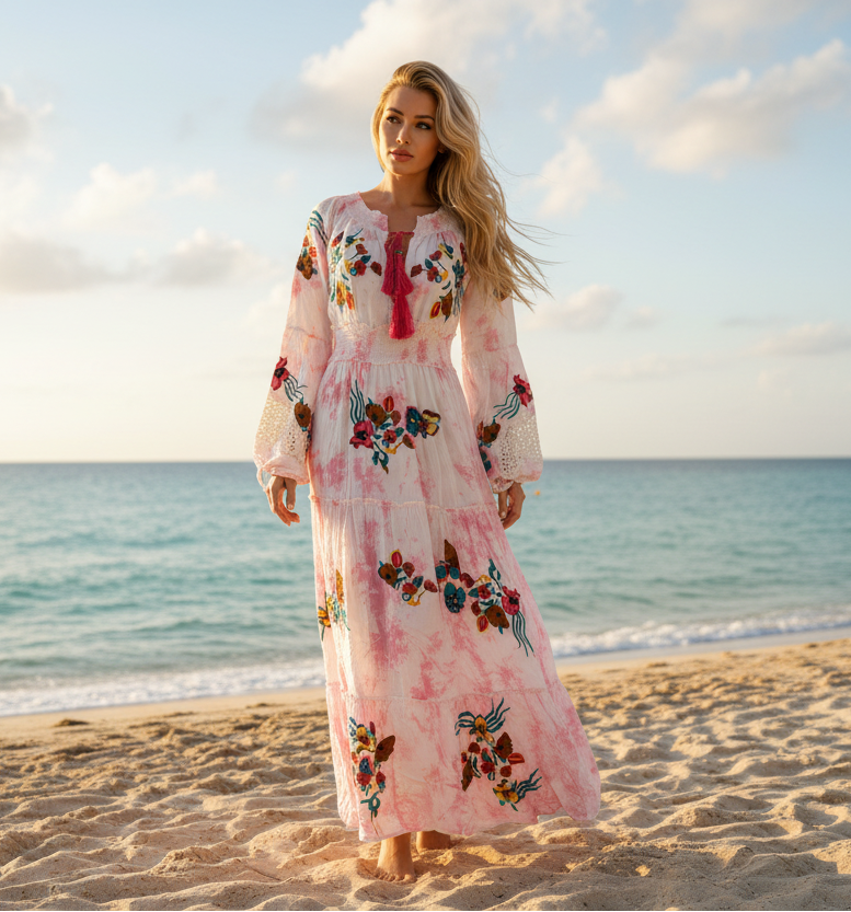 Maxi Kleid Gipsy Queen Rosè