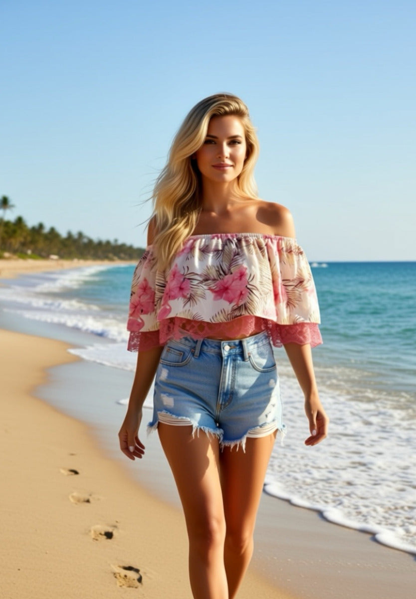 PHO Carmen Bluse rosè