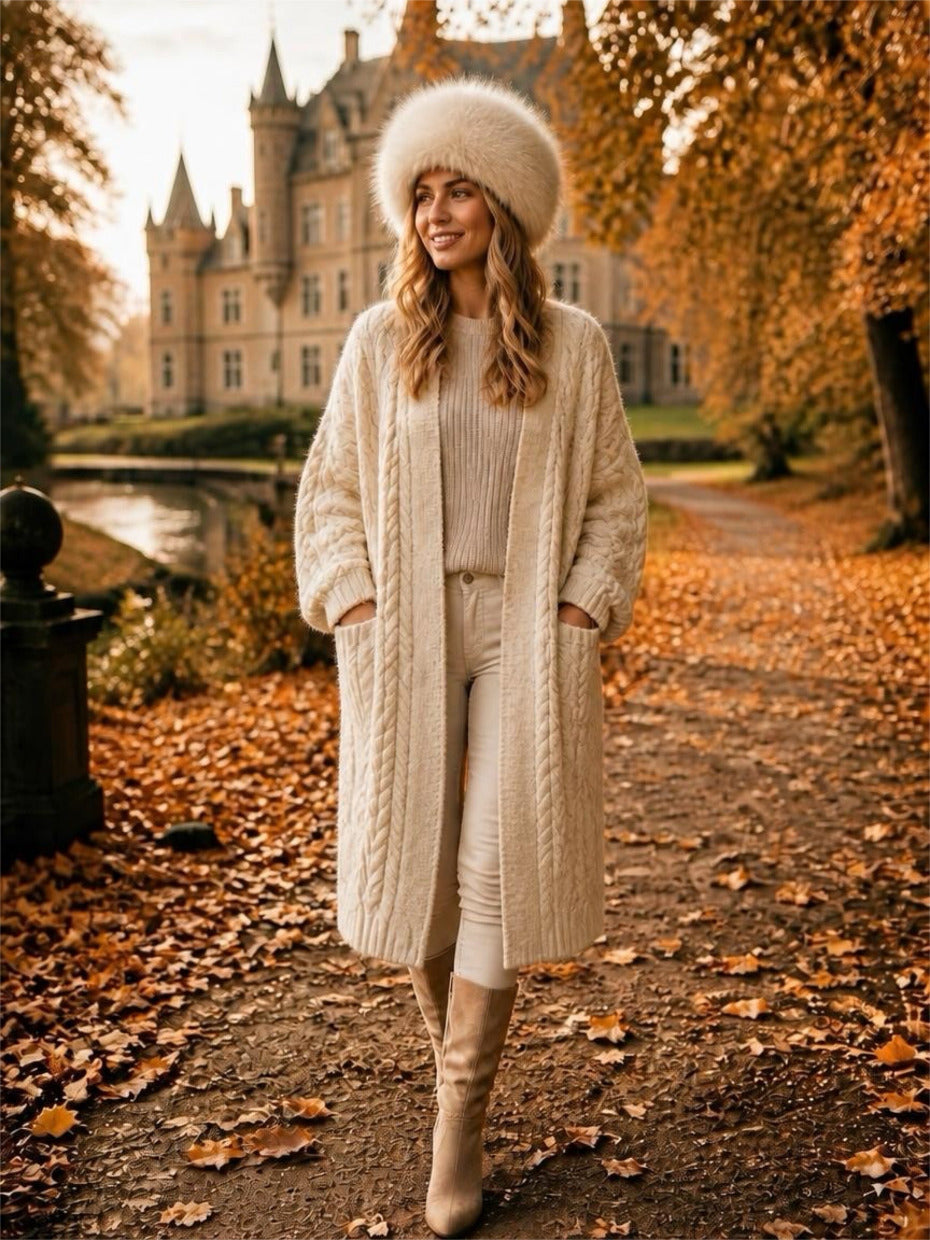 Eleganter-Strickmantel Allegra