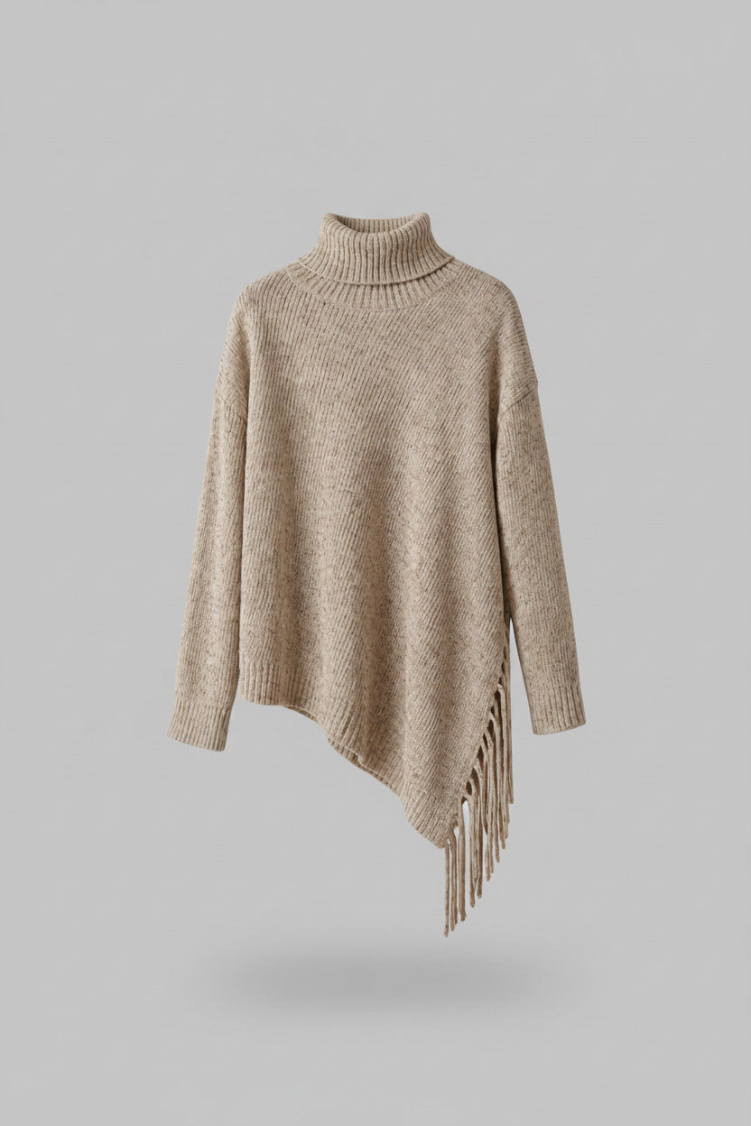 Strickpullover mit Fransen