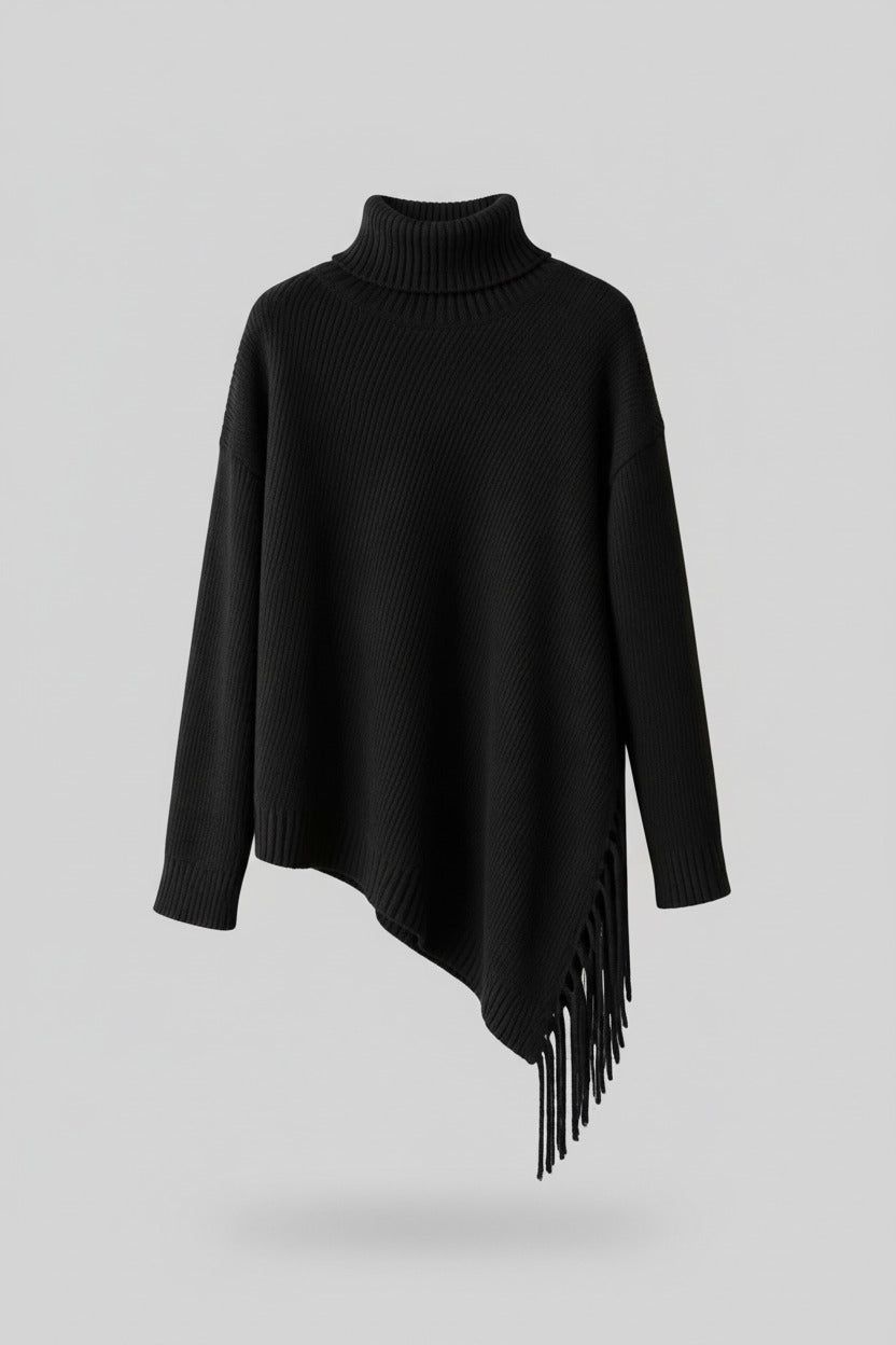 Strickpullover mit Fransen