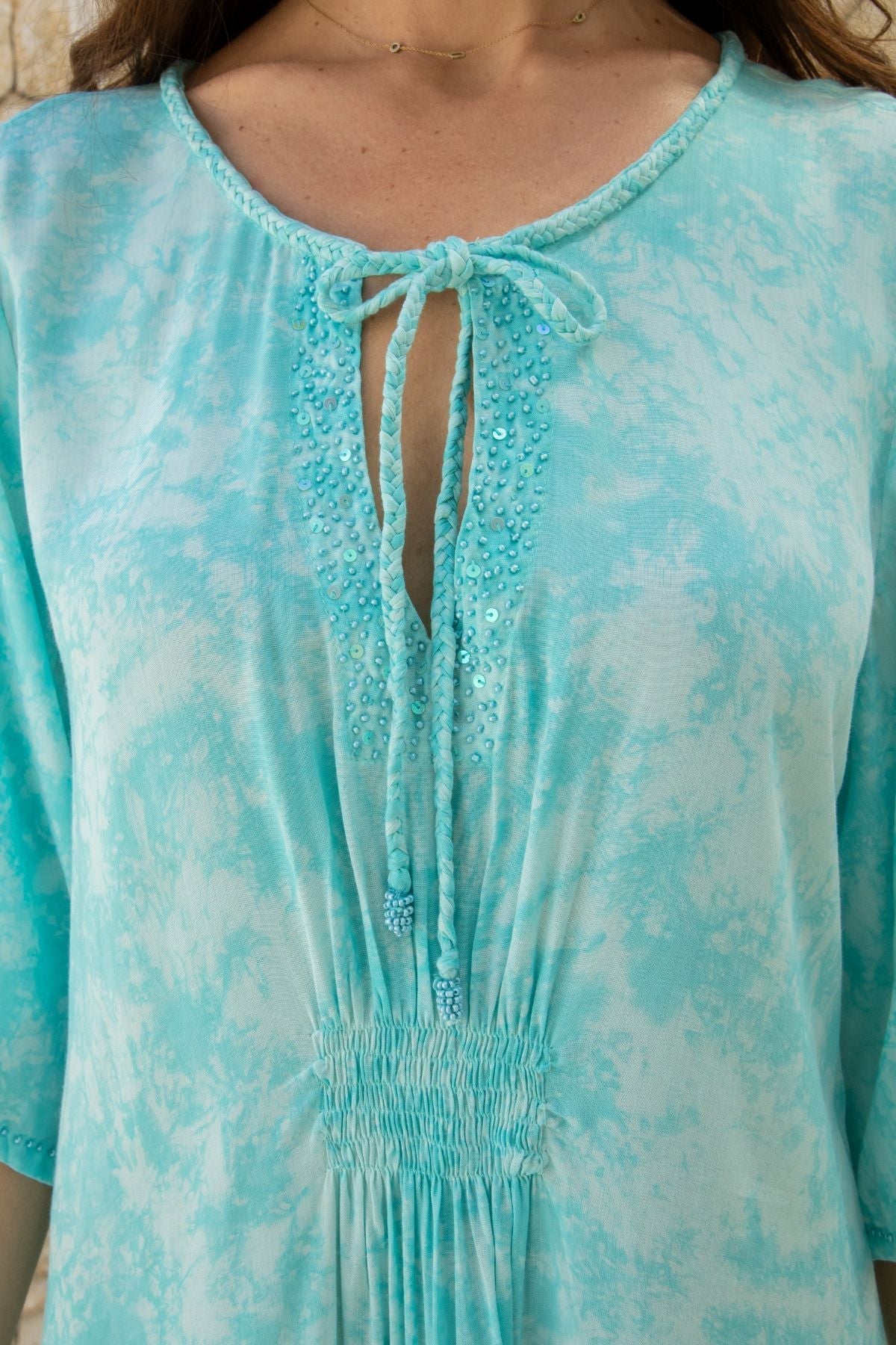 Hippy Chick Tori Kleid batic smoke