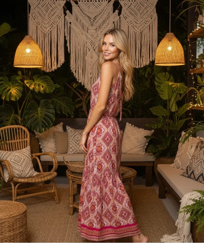 Hippy Chick Aderyn Kleid // Rombo Print