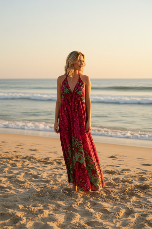 Antica Sartoria Ibiza Mode Hippy Chick Sommerkleider Miss June und Piti Cuiti Strandkleider Boho Jaase Boheme Hot Lava bei Zaimara und RubyYaYa. Bei Pho und Salty Skin Beach Wear Ibiza Fashion Kleid Maxi Kleid Mode Gipsy Isla Ibiza Bekleidung Alma en Pena