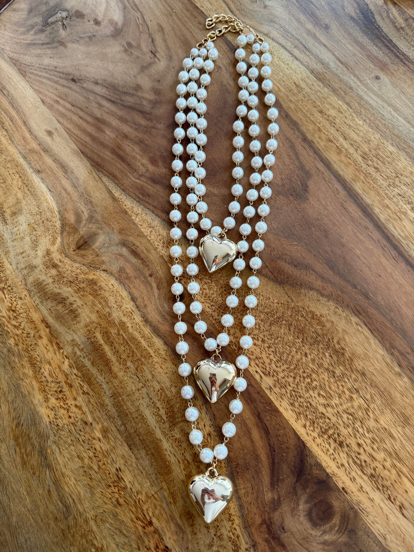 Kette Pearl & Heart