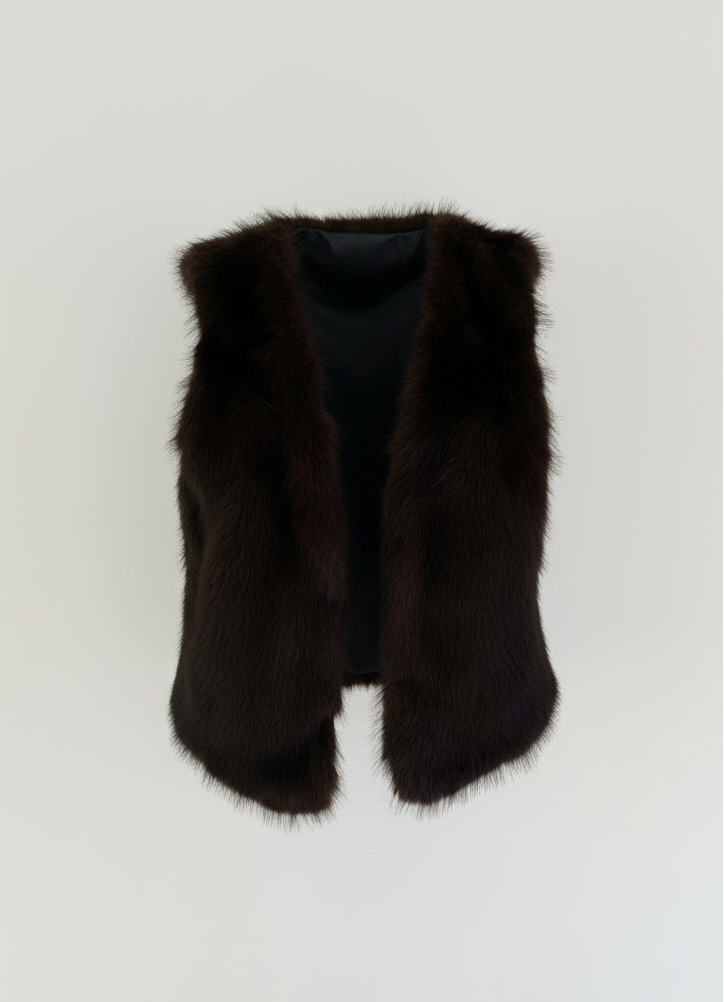 Weste in Fake Fur