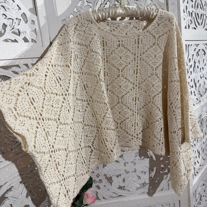 Strick Poncho Ibiza