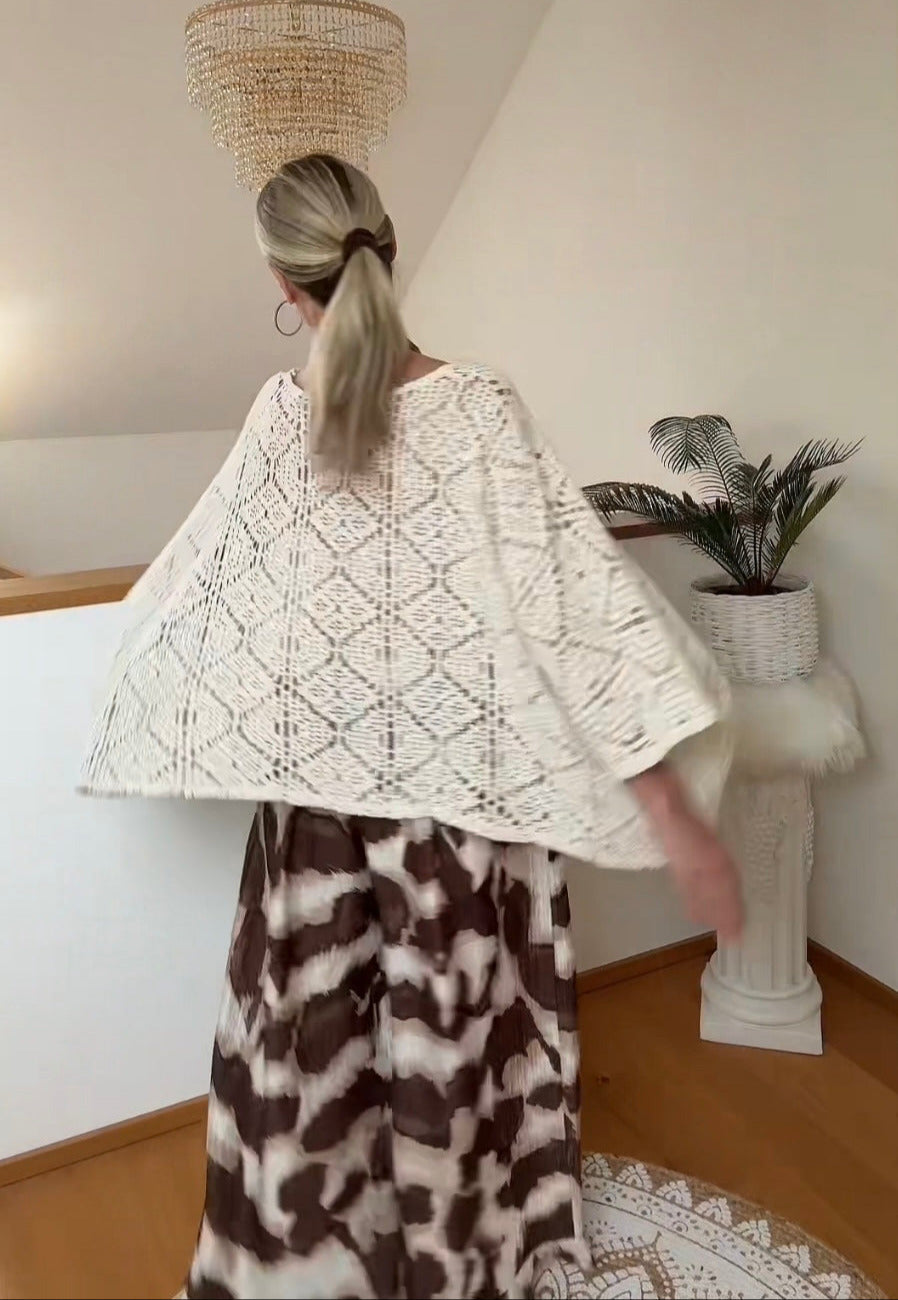 Strick Poncho Ibiza