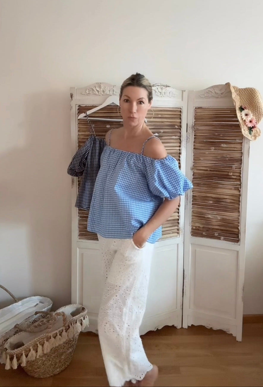 Carmen Bluse Vichy