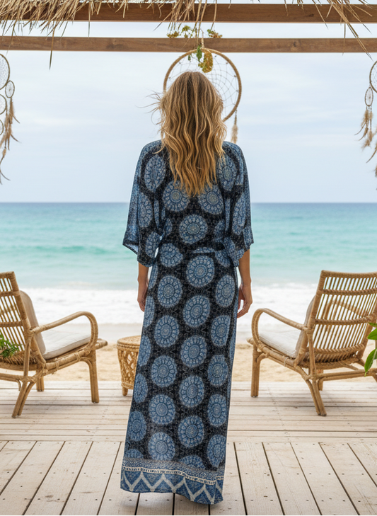 Hippy Chick Mae Robe Maxi Kleid