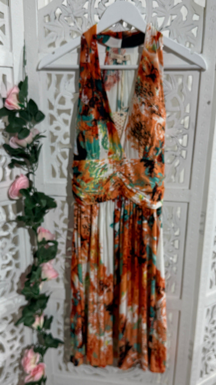 Kleid Flora orange