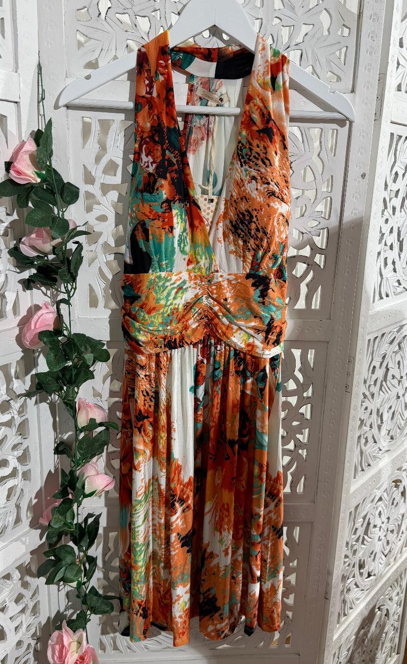 Kleid Flora orange