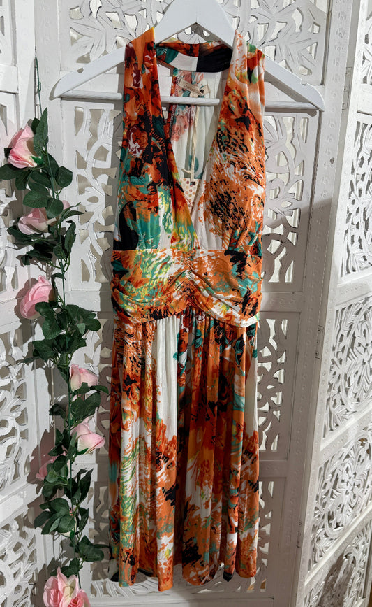 Kleid Flora orange
