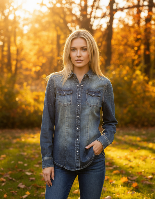 Jeans Glitzer Hemd