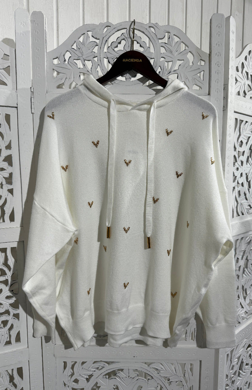 Kaputzen Strickpulli Hirsch