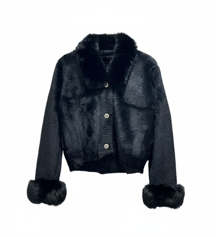 Webpelz Jacke Culina schwarz