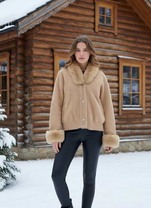 Webpelz Jacke Culina camel