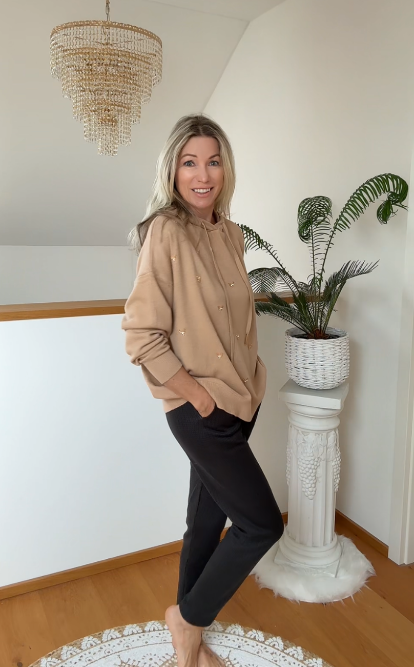 Kaputzen Strickpulli Hirsch