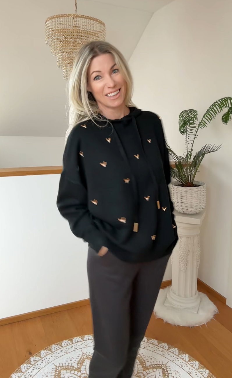 Kaputzen Strickpulli Hirsch