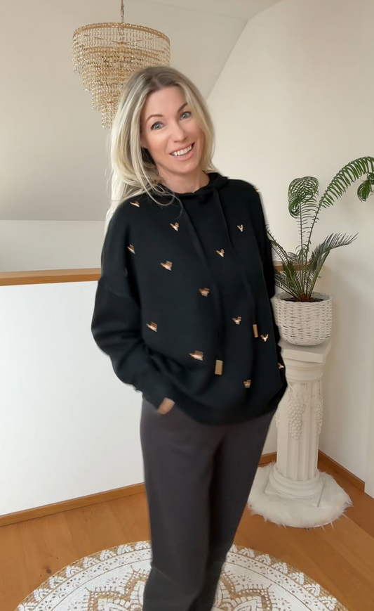 Kaputzen Strickpulli Hirsch