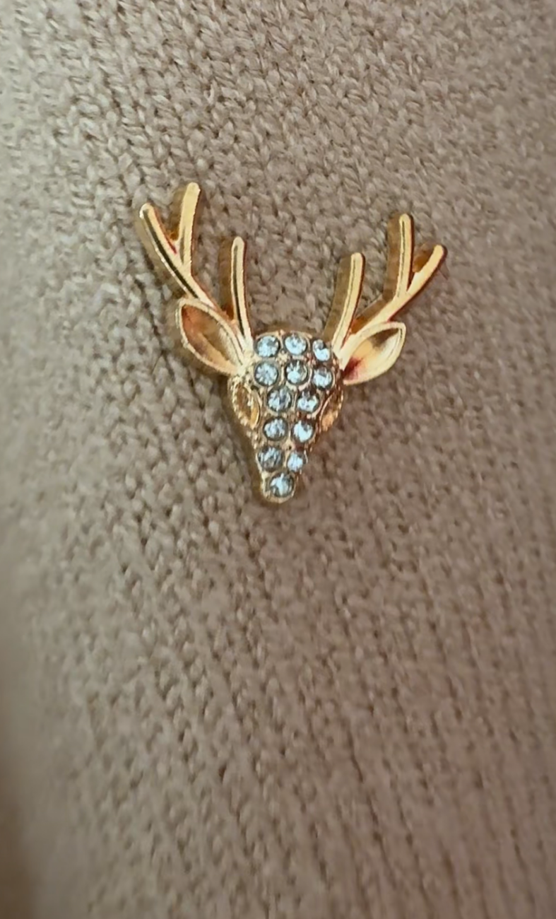 Kaputzen Strickpulli Hirsch